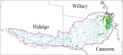 Figure 5.17. Waterfowl habitat in Arroyo Colorado watershed