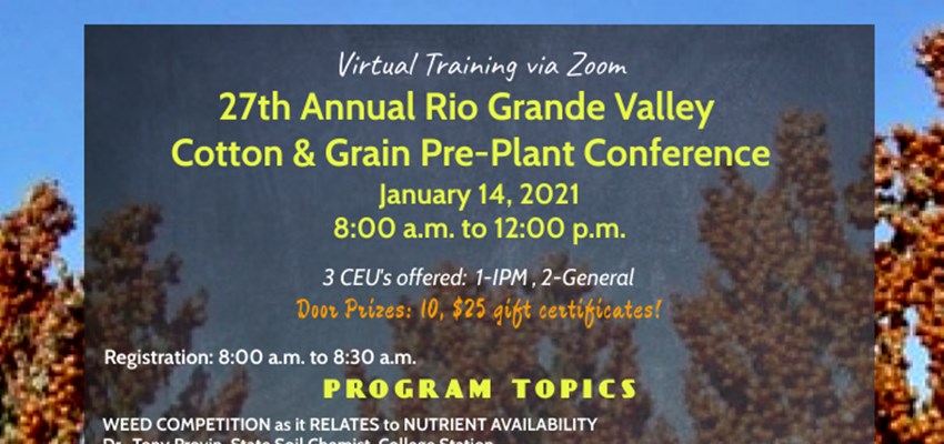 Cotton Grain Pre Plant Conference Banner