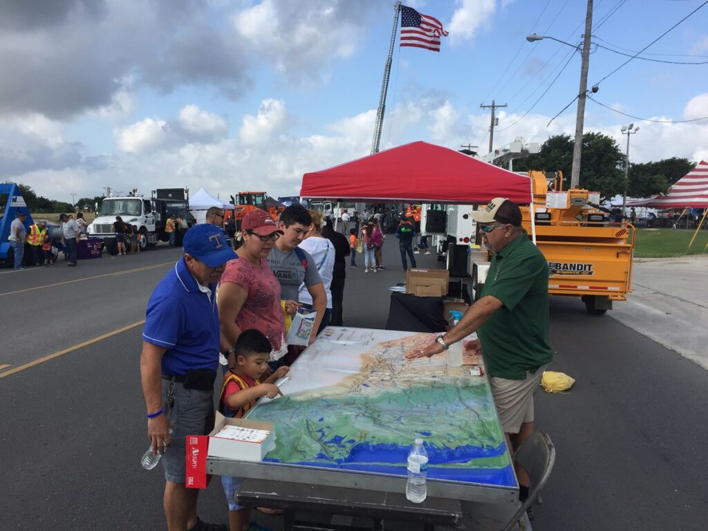 Jaime Flores explaining the watershed model