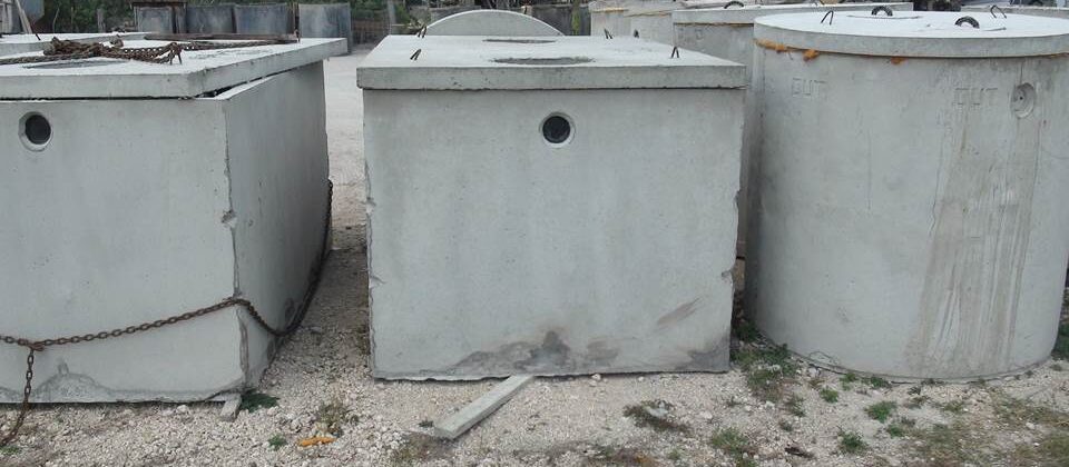 Newly constructed 500-gallon septic tanks