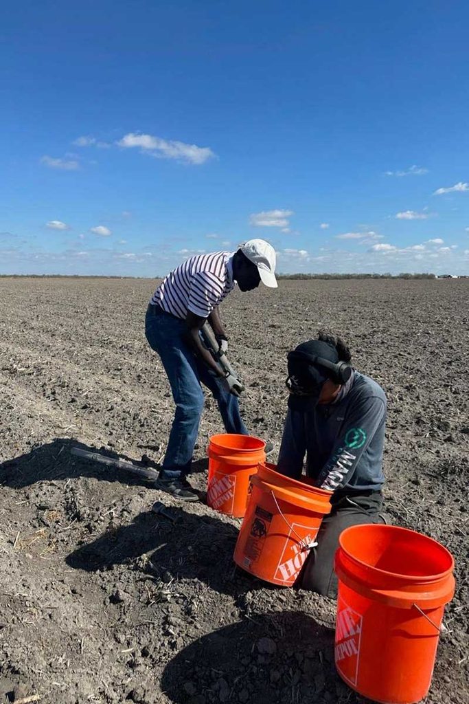 Researchers testing the soil, TWRI